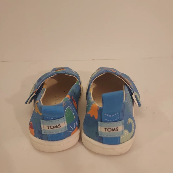 TOMS Dinoland Baby/Toddler Glow-In-The-Dark Alpargata Shoes in Size T6 Toddler - Picture 7 of 10